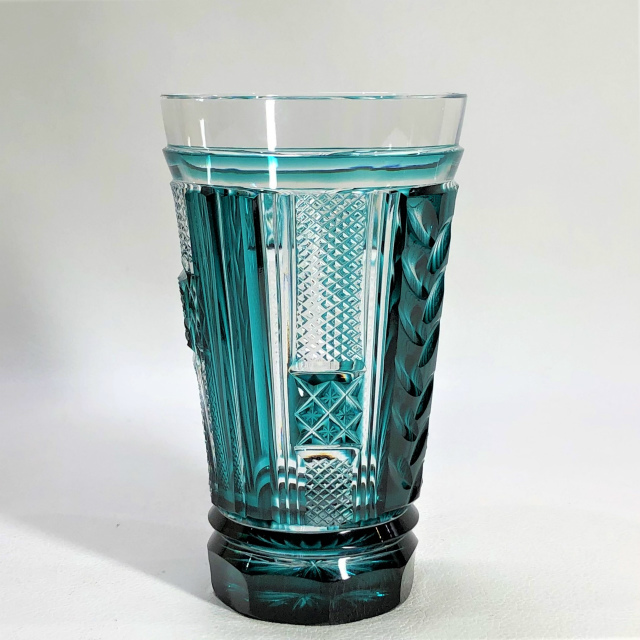 創作 島津 薩摩切子 トールタンブラー 色被ガラス 口径8cm×高さ13.7cm