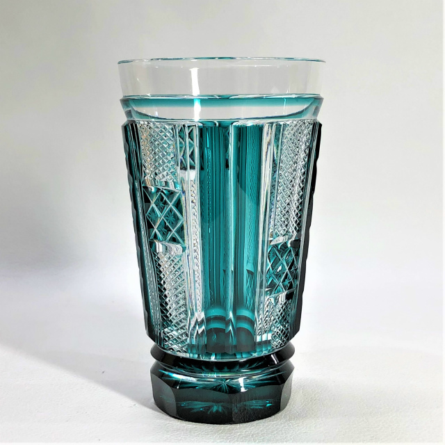 創作 島津 薩摩切子 トールタンブラー 色被ガラス 口径8cm×高さ13.7cm