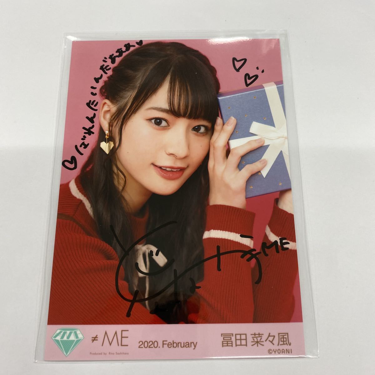 ≠ME ノイミー 冨田菜々風 直筆 コメあり ≠ME ノイミー 生写真 直筆 冨田