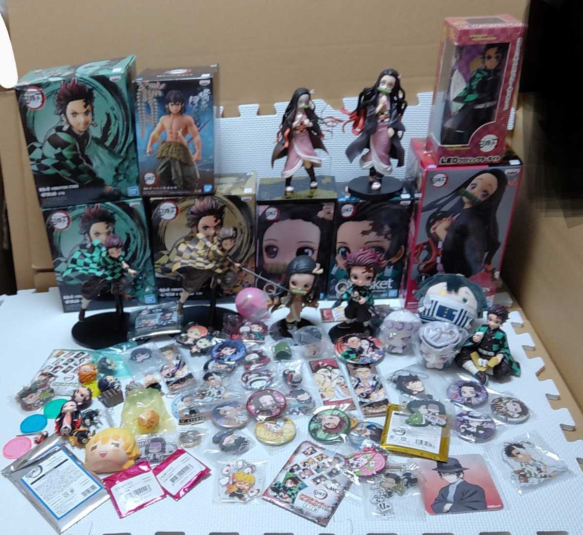 1円～ 鬼滅の刃 フィギュア 一番くじ Qposket 絆ノ装 缶バッジ 