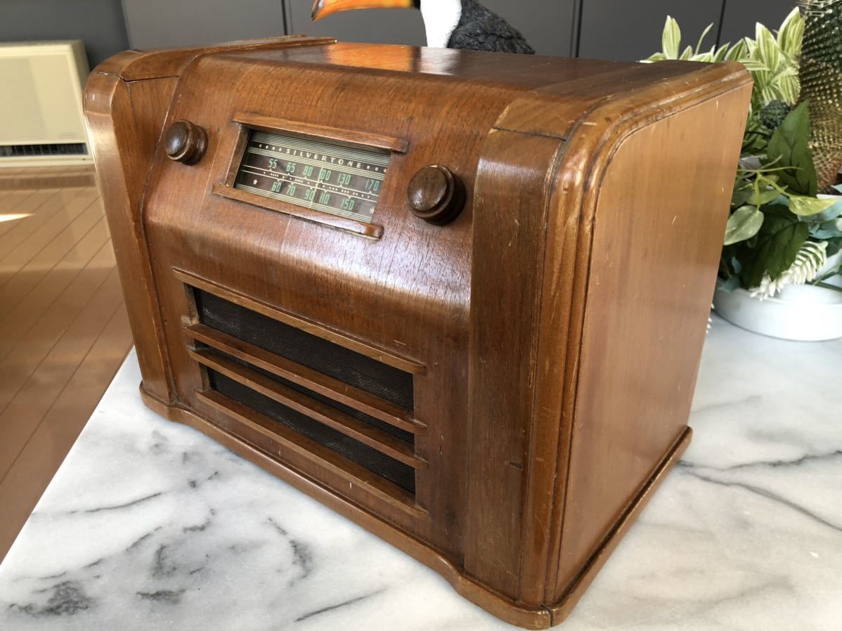 ビンテージ木製真空管ラジオ SEARS ROEBUCK AND CO.製 オール木製の真空管ラジオ 動作品 USA製