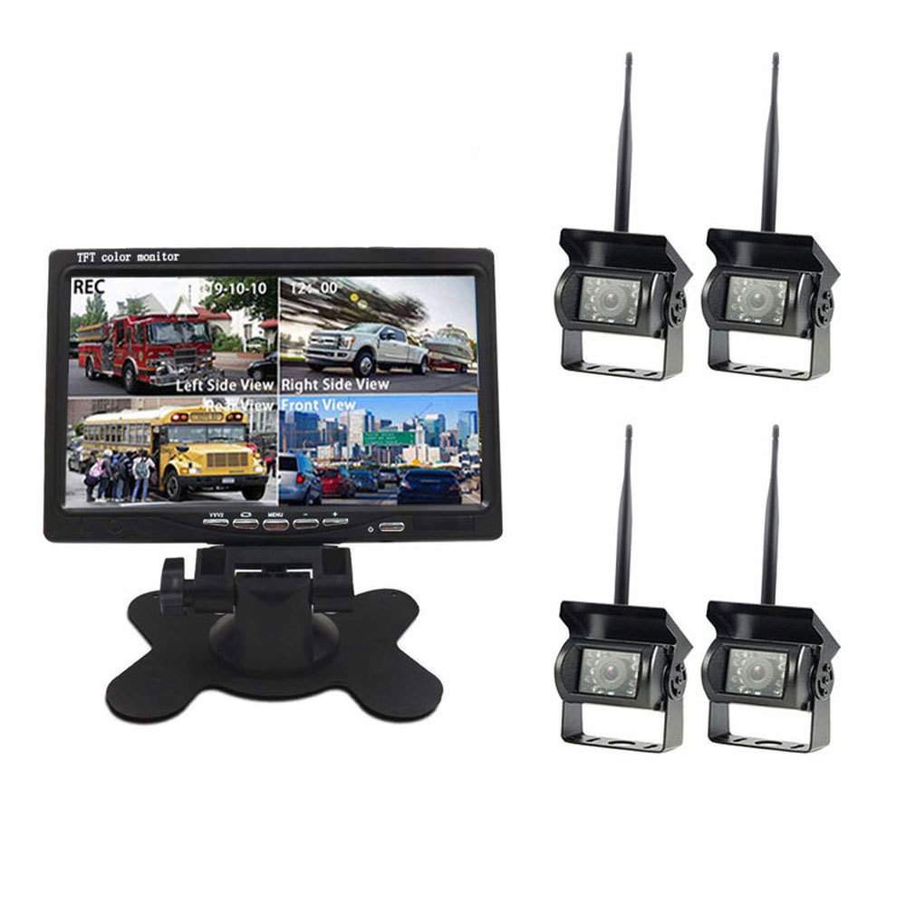 限定セール，定番 無線ドライブレコーダー ワイヤレス車載カメラ カメラ4個 4CH同時録画 12-24V汎用 無線監視モニターセット SDカードに録画 GW-W607DVR4C(その他)｜売買されたオークション情報、yahooの商品情報を その他