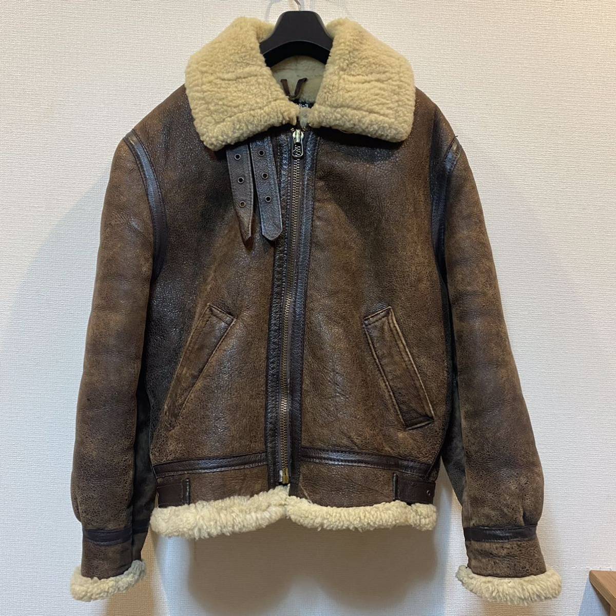 Schott B-3 フライトジャケット USA製 リアルムートン ブラウン　茶　ショット　40サイズ　アメリカ製
