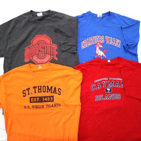 ◎カレッジ風 プリントTシャツ set 文字 英語 ロゴ 半袖 大学 (XL) 15