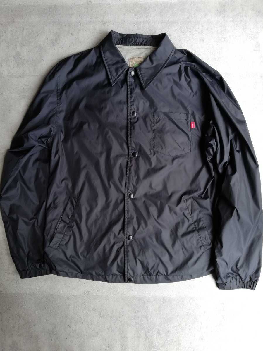 中古】ステューシー STUSSY ナイロンジャケット コーチジャケット 黒 