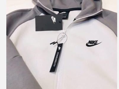ナイキ NIKE テック フリース フルジップ フーディ 928484-078 灰白