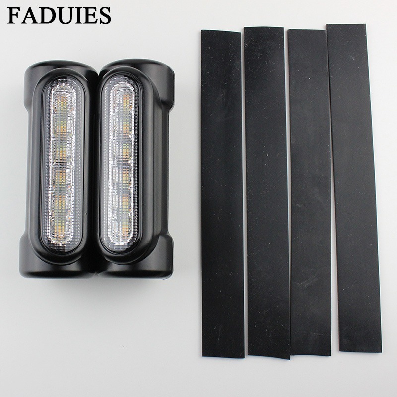 ★新品・送料無料★ハーレー パイプマウントLEDウインカーライト クローム スポーツスター ソフテイル ツーリング エンジンガード ハンドル