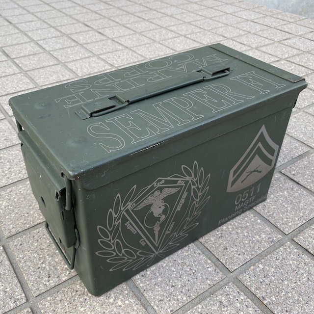 米軍　実物　迫撃砲　AMMO BOX 弾薬箱ミリタリーケース　送料無料 米軍 弾薬箱 アーモボックス AMMO BOX レア ミリタリー ホビー