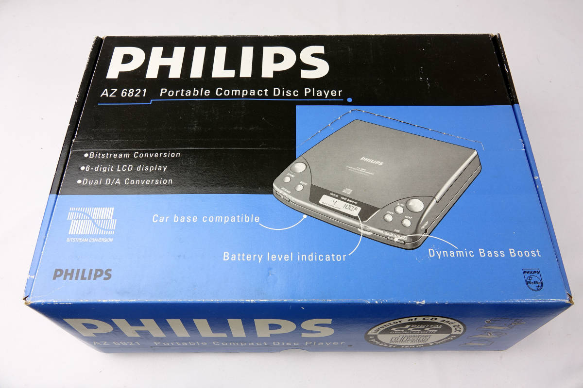 PHILIPS AZ6821 * フィリップス ポータブルCDプレイヤー 箱あり