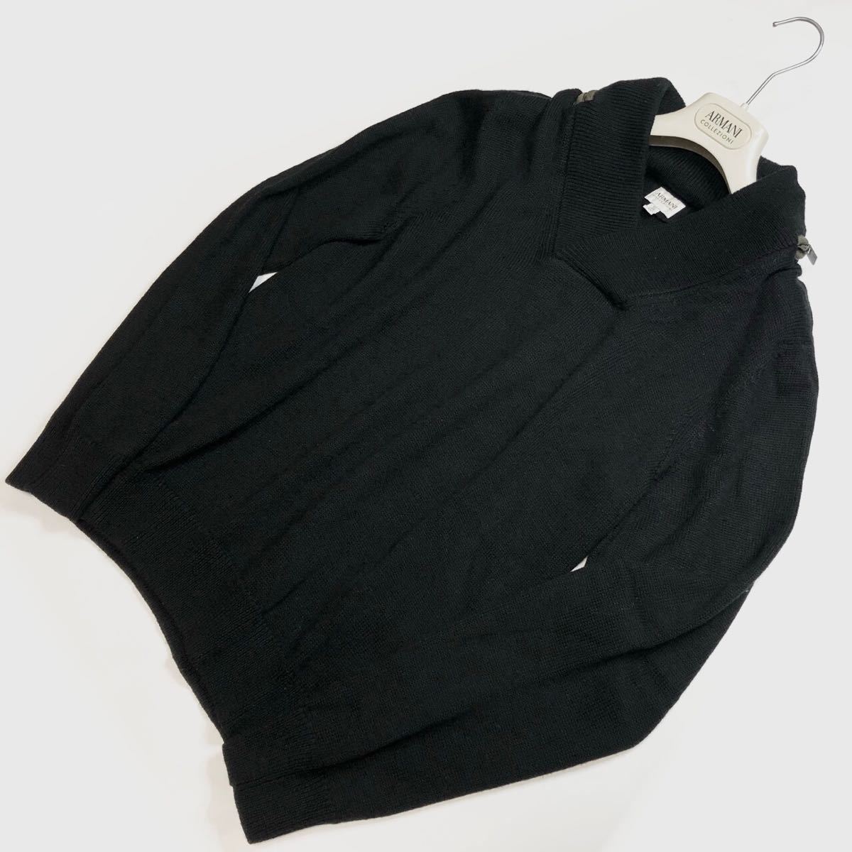 ☆ARMANI COLLEZIONI☆春 ニット セーター 収納フードパーカー 変形 