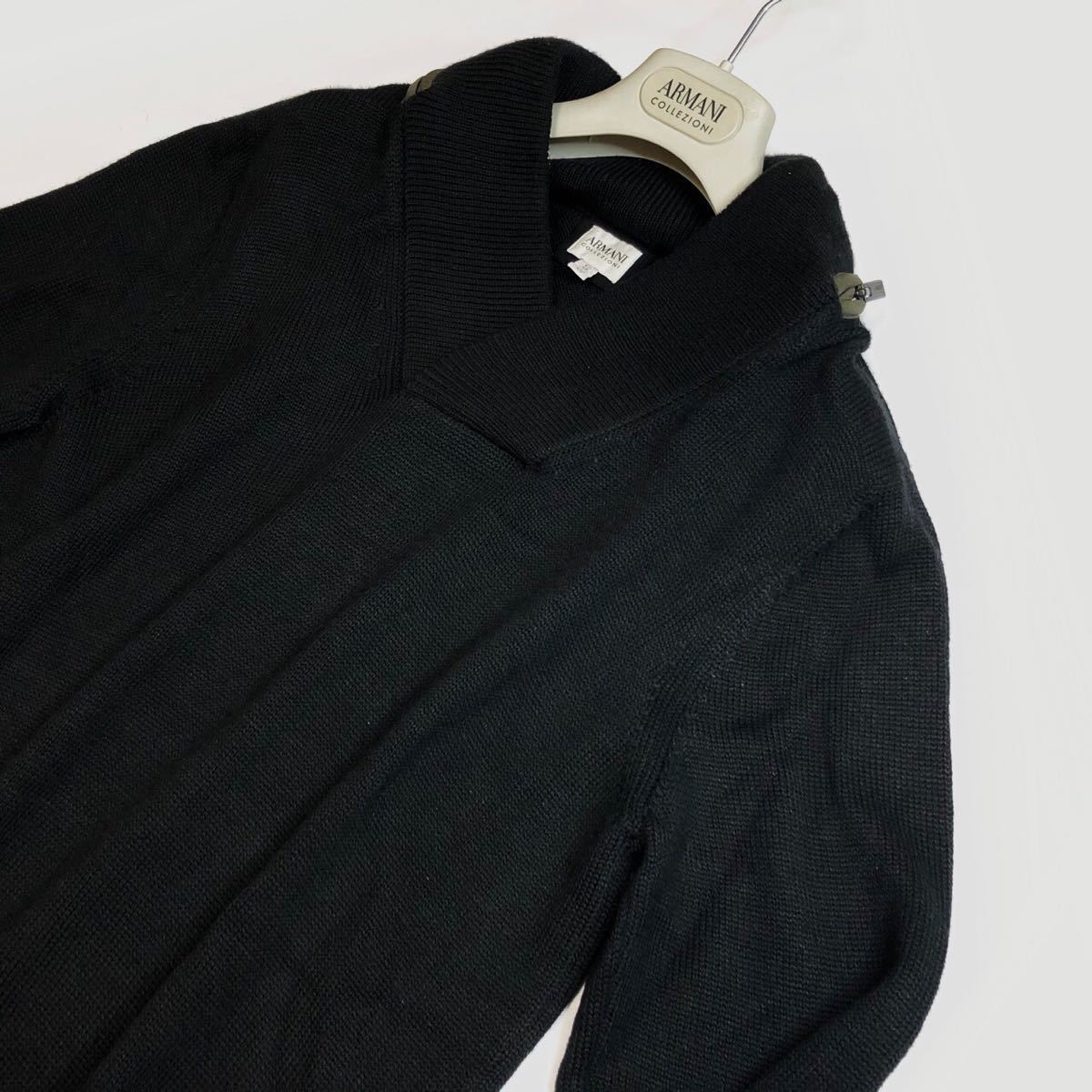 ☆ARMANI COLLEZIONI☆春 ニット セーター 収納フードパーカー 変形 