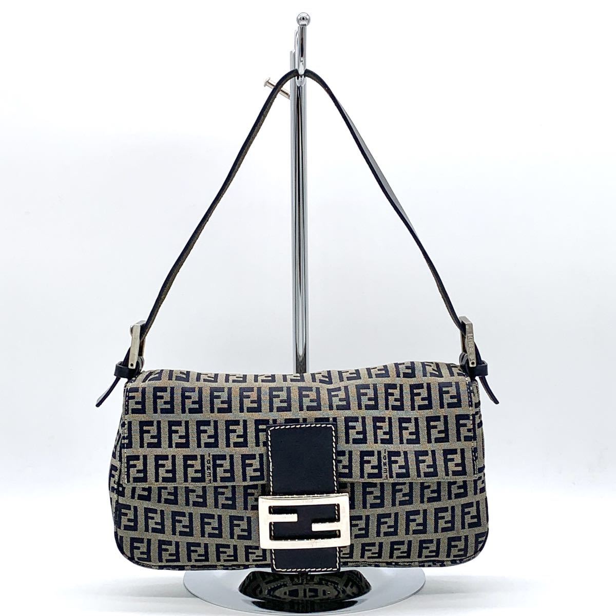 フェンディ FENDI 1円 マンマバケット ズッキーノ ズッカ柄 キャンバス 