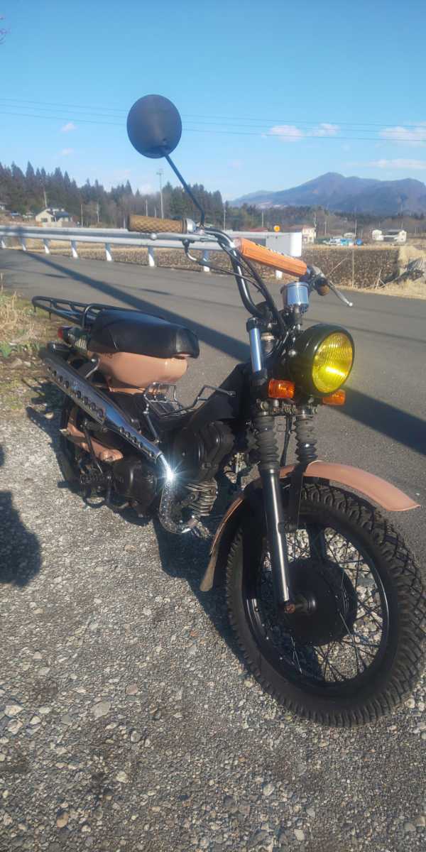 メイト90  オフロードタイヤ　ヤマハのカブ ヤマハ メイト 90 T90D 90cc オフロード スパイクタイヤ リア左手