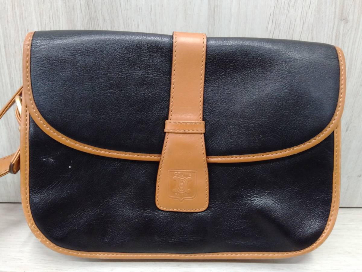 定番人気，高品質 ジャンク セリーヌ CELINE ／ショルダーバッグ ブラック&times;ブラウン(ショルダーバッグ)｜売買されたオークション情報、yahooの商品情報をアーカイブ公開 - オークファン かばん、バッグ