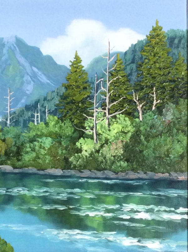 真作保証□油彩□塚田國次□焼岳□実力作家・壮大風景□額付絵画 いま
