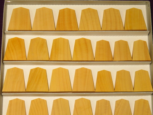 ▲薩摩黄楊「柾目系」将棋駒木地▲_4