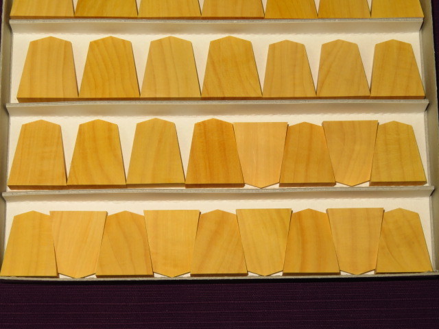 ▲薩摩黄楊「柾目系」将棋駒木地▲_5