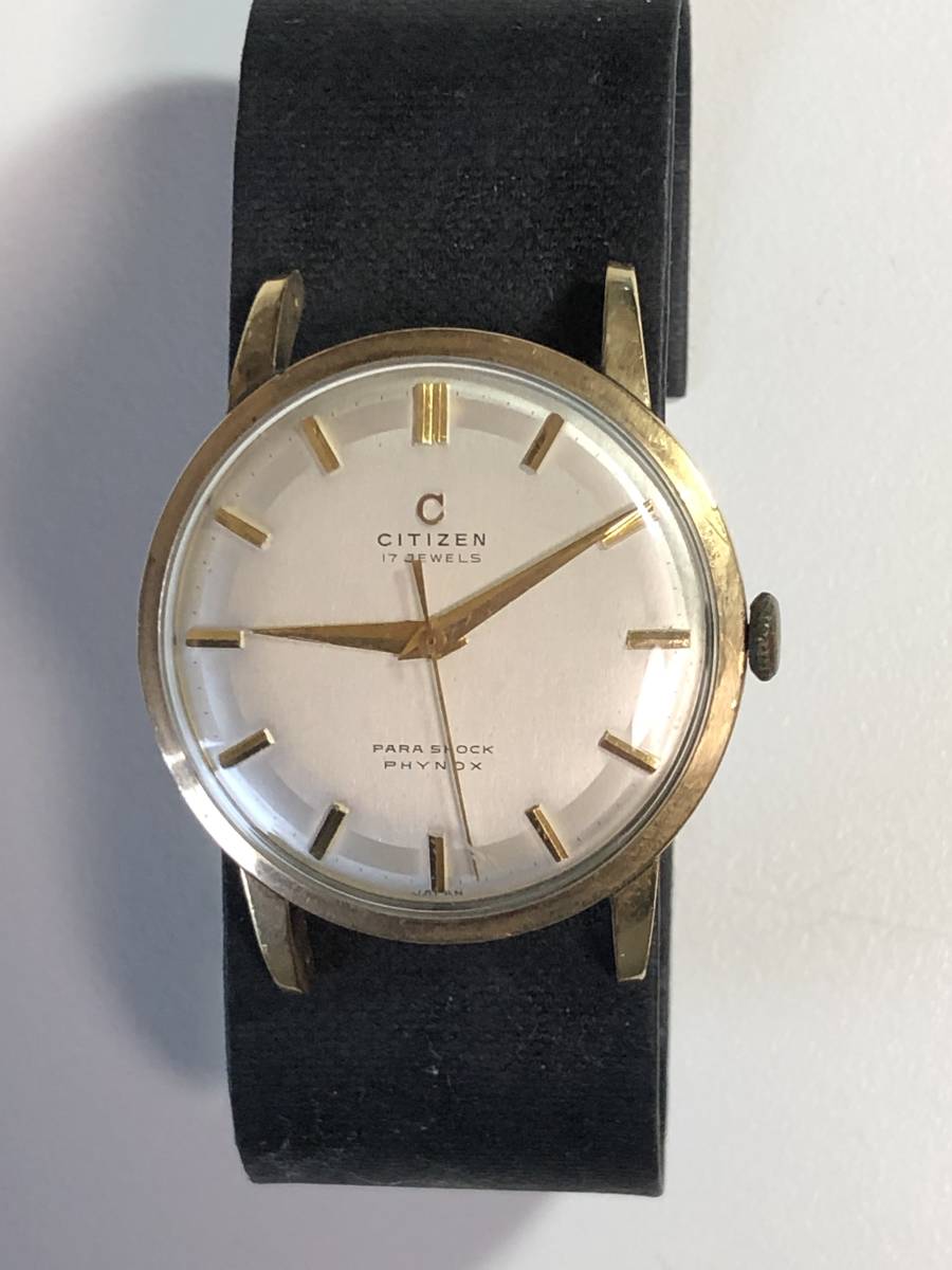 ◆◇ ⑮ CITIZEN シチズン PARASHOCK パラショック PHYNOX 17石 手巻き ジャンク品 不動品◇◆