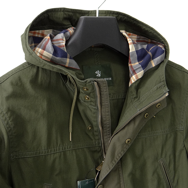 新品 4.2万 スコッチハウス コットン マウンテンパーカー L カーキ