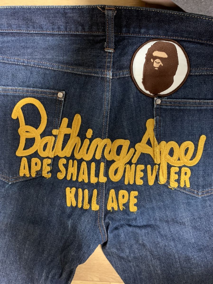 ☆A BATHING APE デニム アベイシングエイプ APE SHALL NEVER KILL APE 
