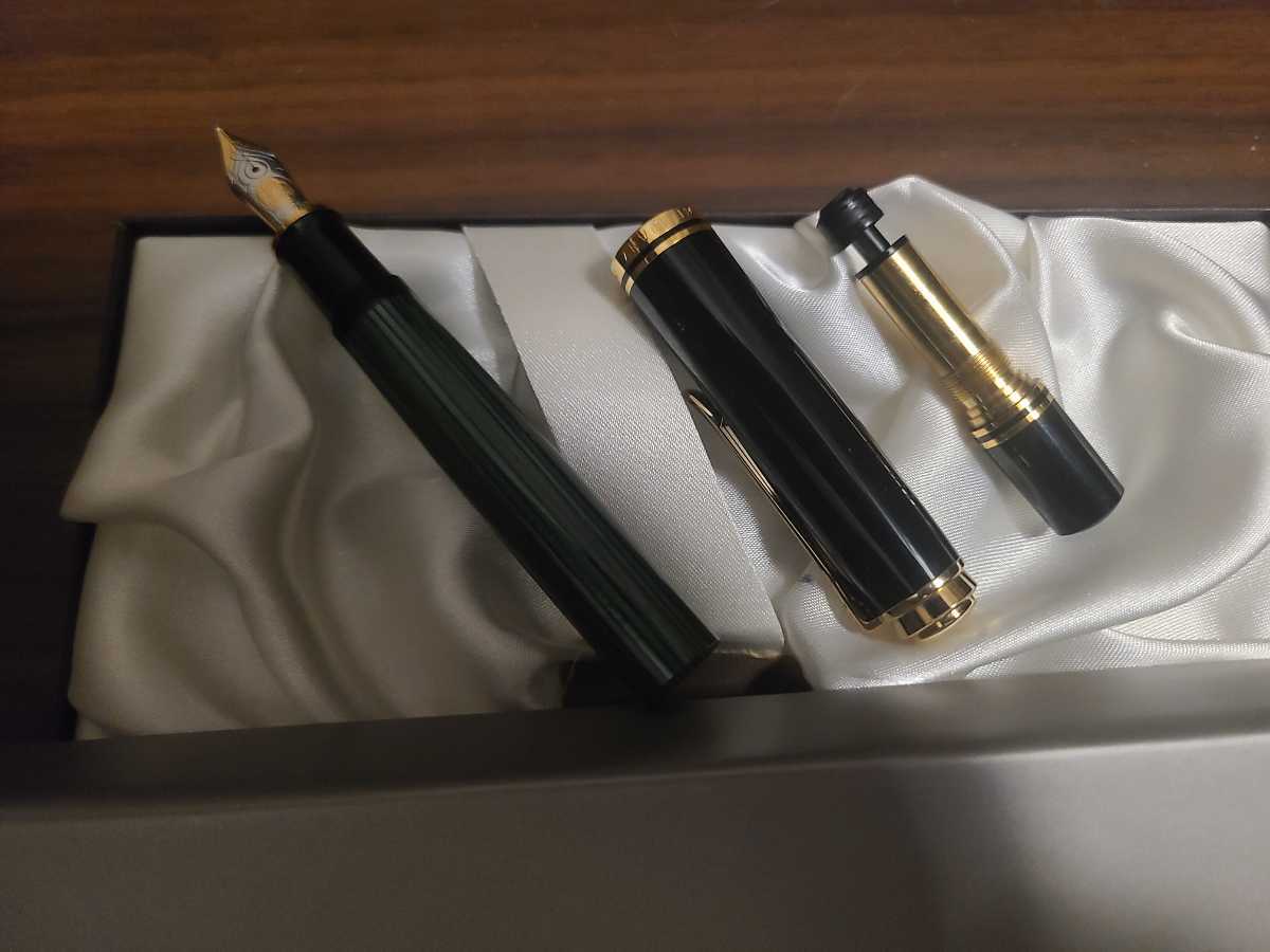 ペリカン スーベレーン m800 緑縞 EF 極細字 現状品 ペリカン
