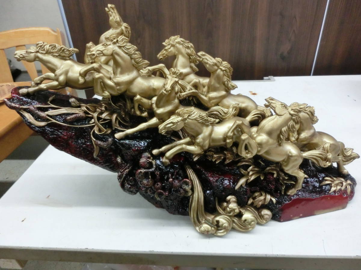 縁起物 置物 九頭馬 風水 : 開運 九頭馬（大） 「うまくいく」 グッズ 