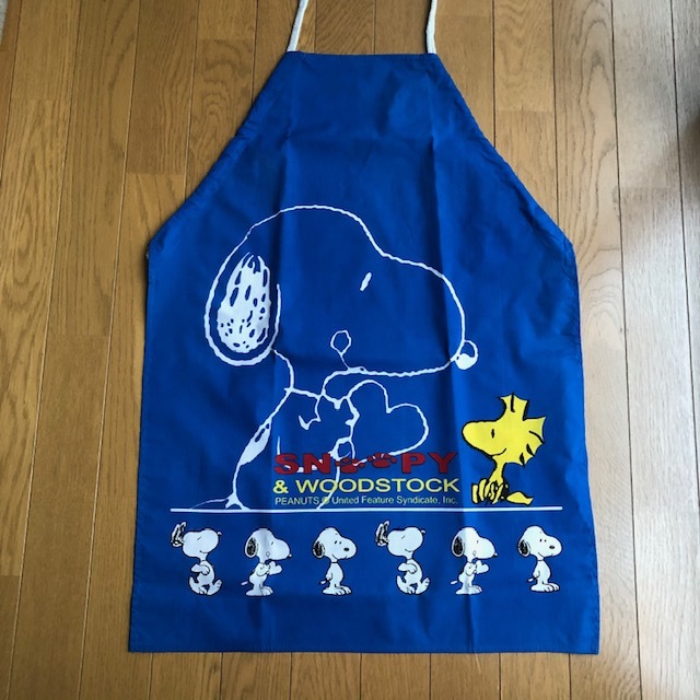 子供用 幼児用 スヌーピー エプロン ブルー エプロン 売買されたオークション情報 Yahooの商品情報をアーカイブ公開 オークファン Aucfan Com