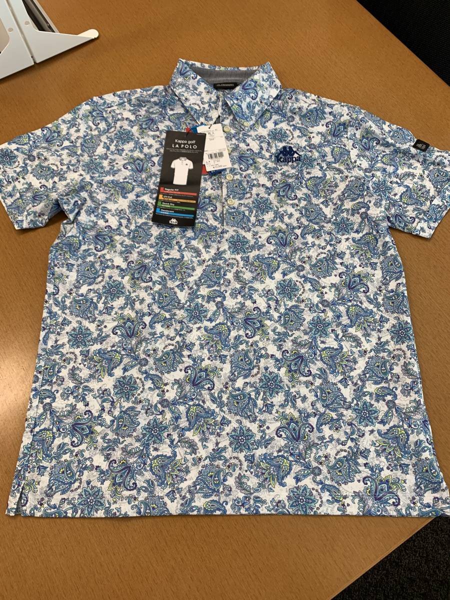 【新品】ストレッチ ペイズリープリント半袖ポロシャツ　KGA12SS10 (O)