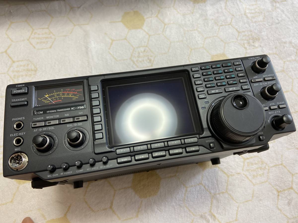 ICOM アイコム IC-756 HF+50MHz 100W アマチュア無線機 固定機 IC756 取説 元箱有 中古 