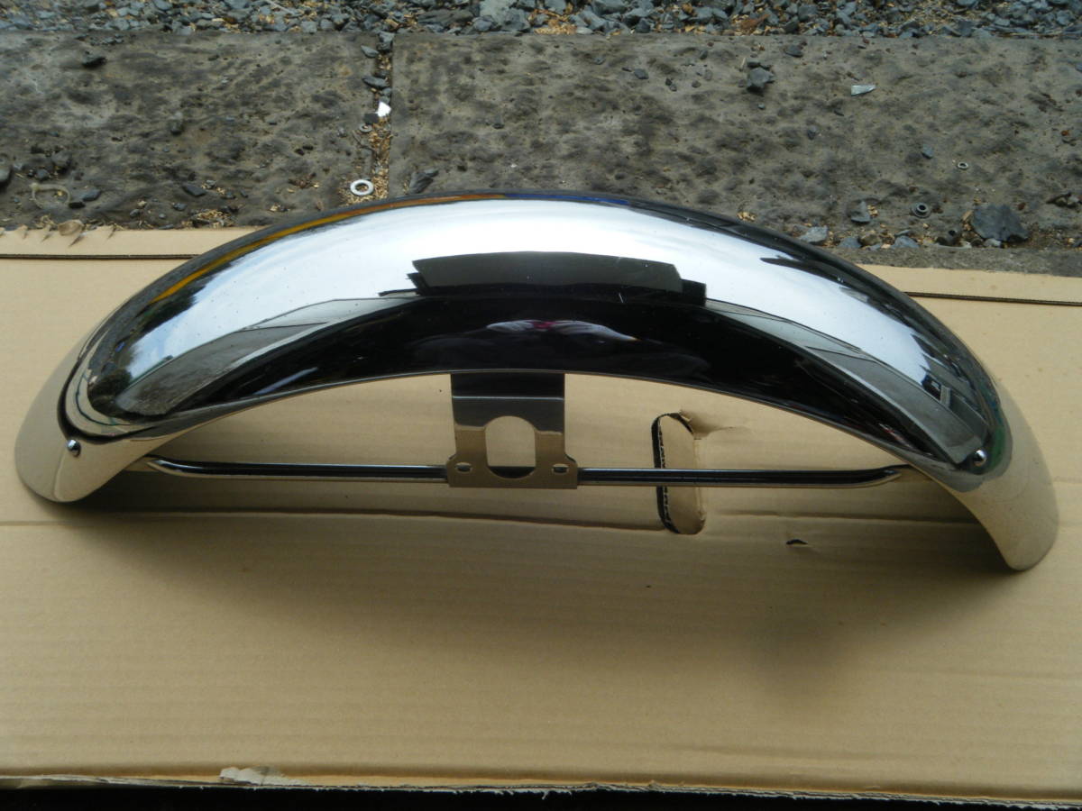 SATU230　W650　W400　フロントフェンダー　Fフェンダー　メッキ　カワサキ　KAWASAKI　同梱OK