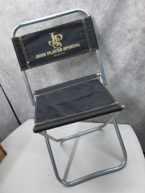 当時物 JPS John Player Special ジョン プレイヤー スペシャル 希少 旧車 折りたたみ いす　椅子 イス