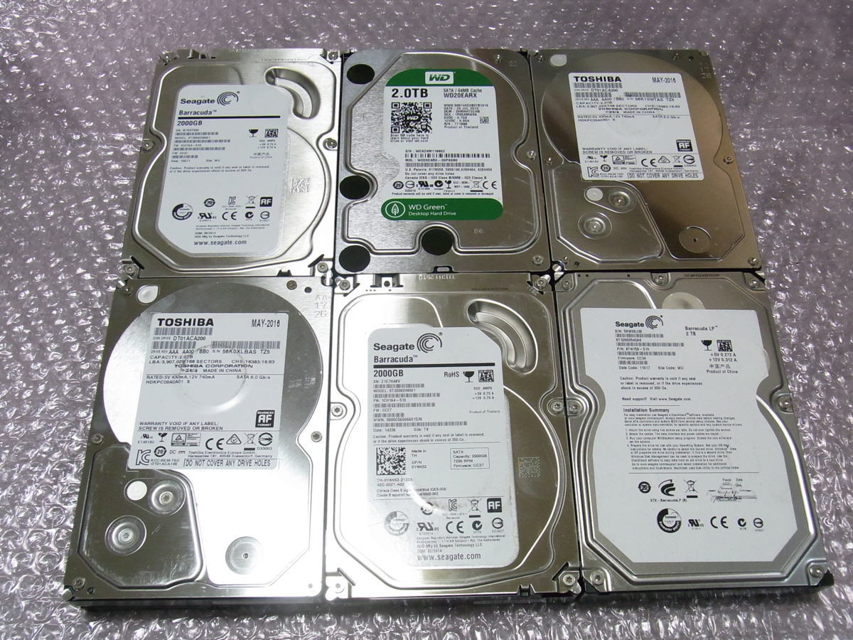 2TB Seagate SATA 3.5 内蔵HDD Blue WD HDD Hard SMR Internal