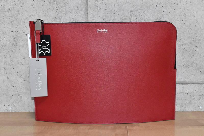 カルバンクライン プラチナム スパイン レザー クラッチバッグ 定価33000円 A4サイズ IKETEI 819202 calvin ...