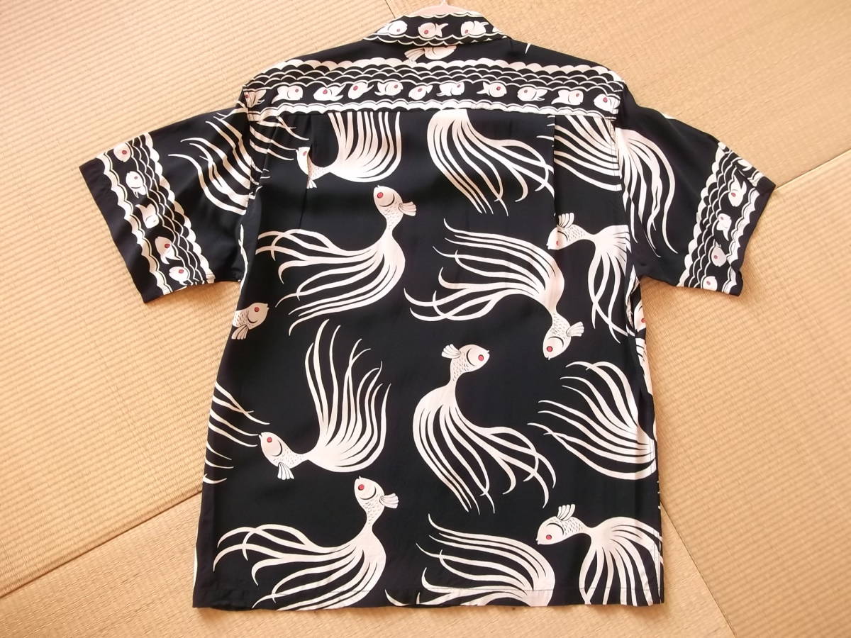 SUN SURF アロハシャツ M キンギョ黒 サンサーフ 金魚(Mサイズ)｜売買