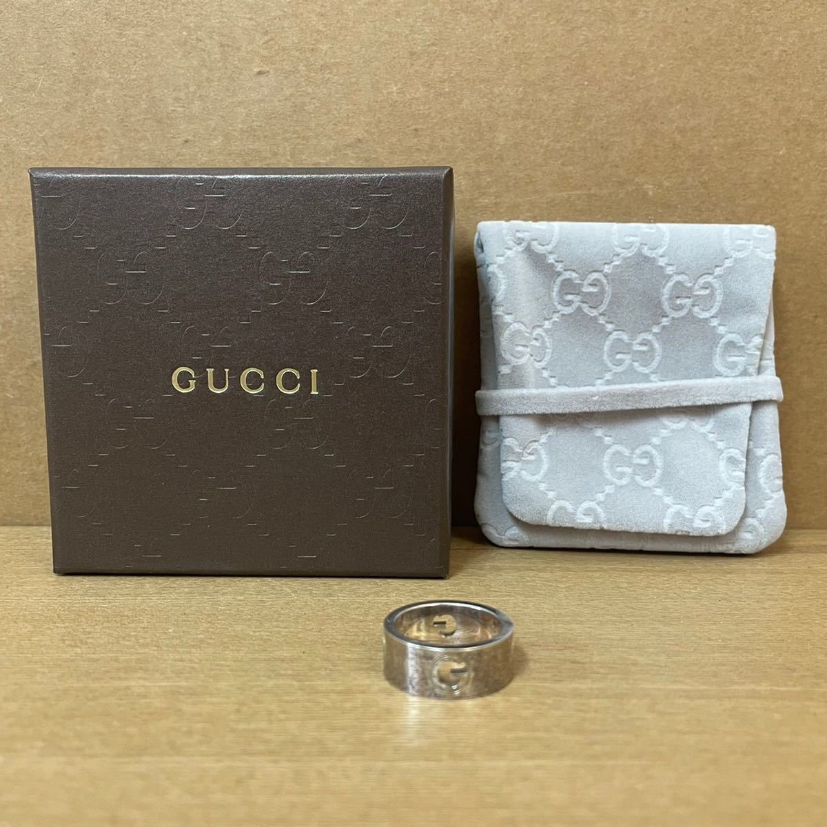 グッチ GUCCI リング シルバー925 Gロゴ 指輪 ワイドリング 0 1 5-8号