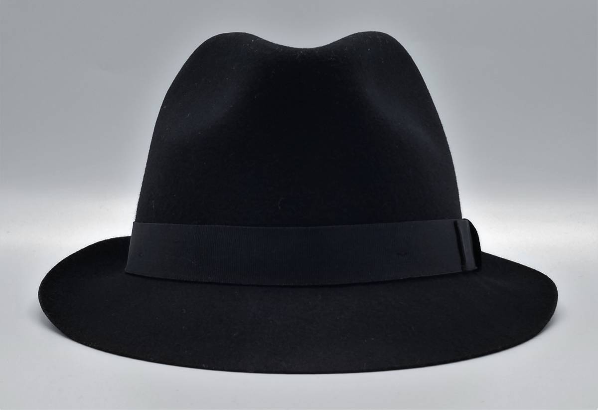 Christys MJ限定 試着のみ フェドラ L 黒 Christys' Crown Fedora Hat “The MJ” クリスティーズ フェドラ(中折れ