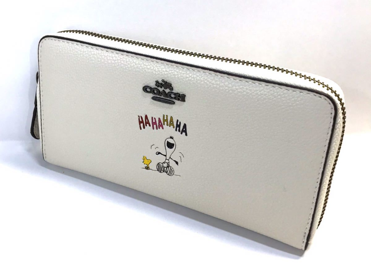 コーチ COACHコーチ×ピーナッツ コラボスヌーピージップ アラウンド 限定