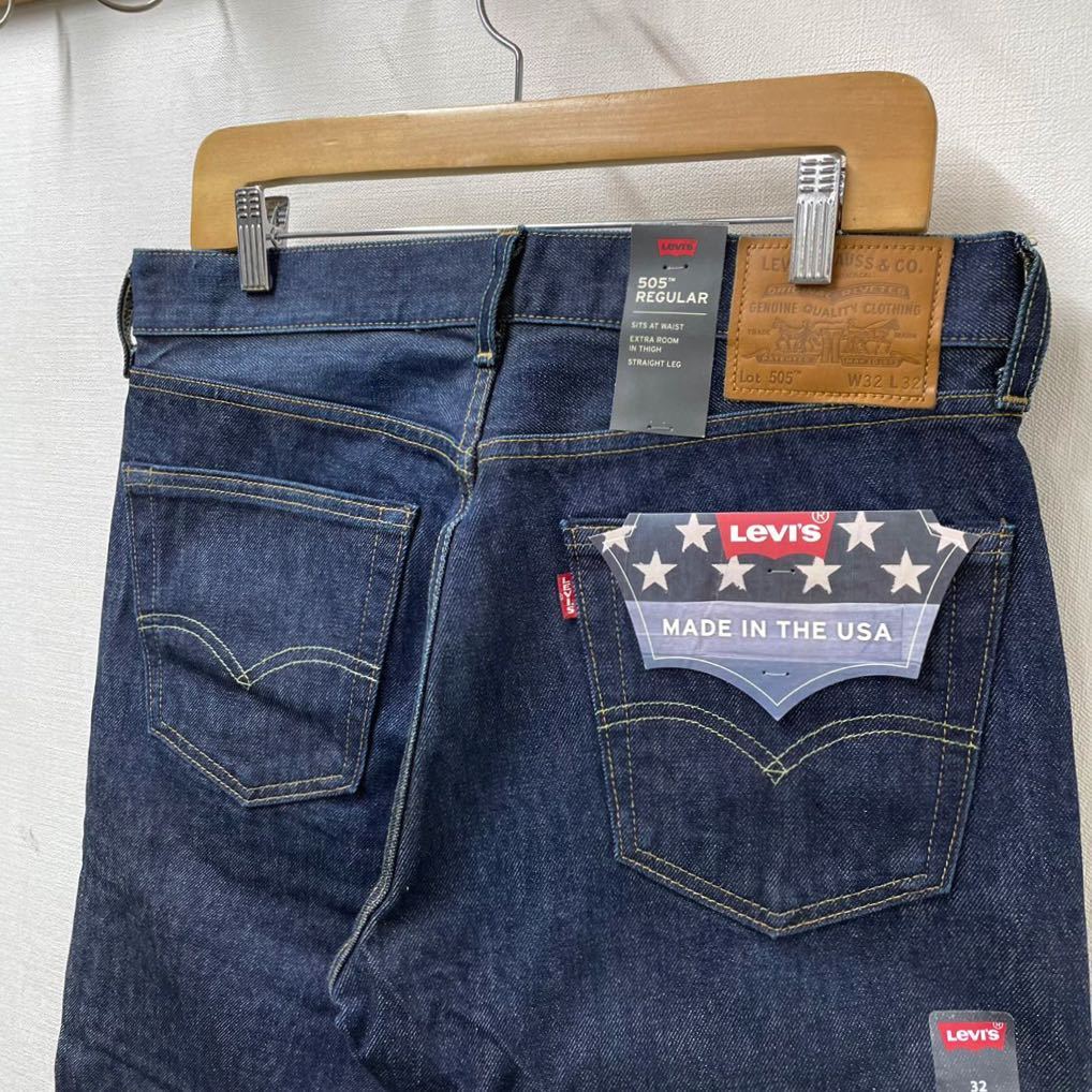 美品】リーバイス 505 W34 L32 インディゴ BigE 赤耳 未使用 2.2万 米国製