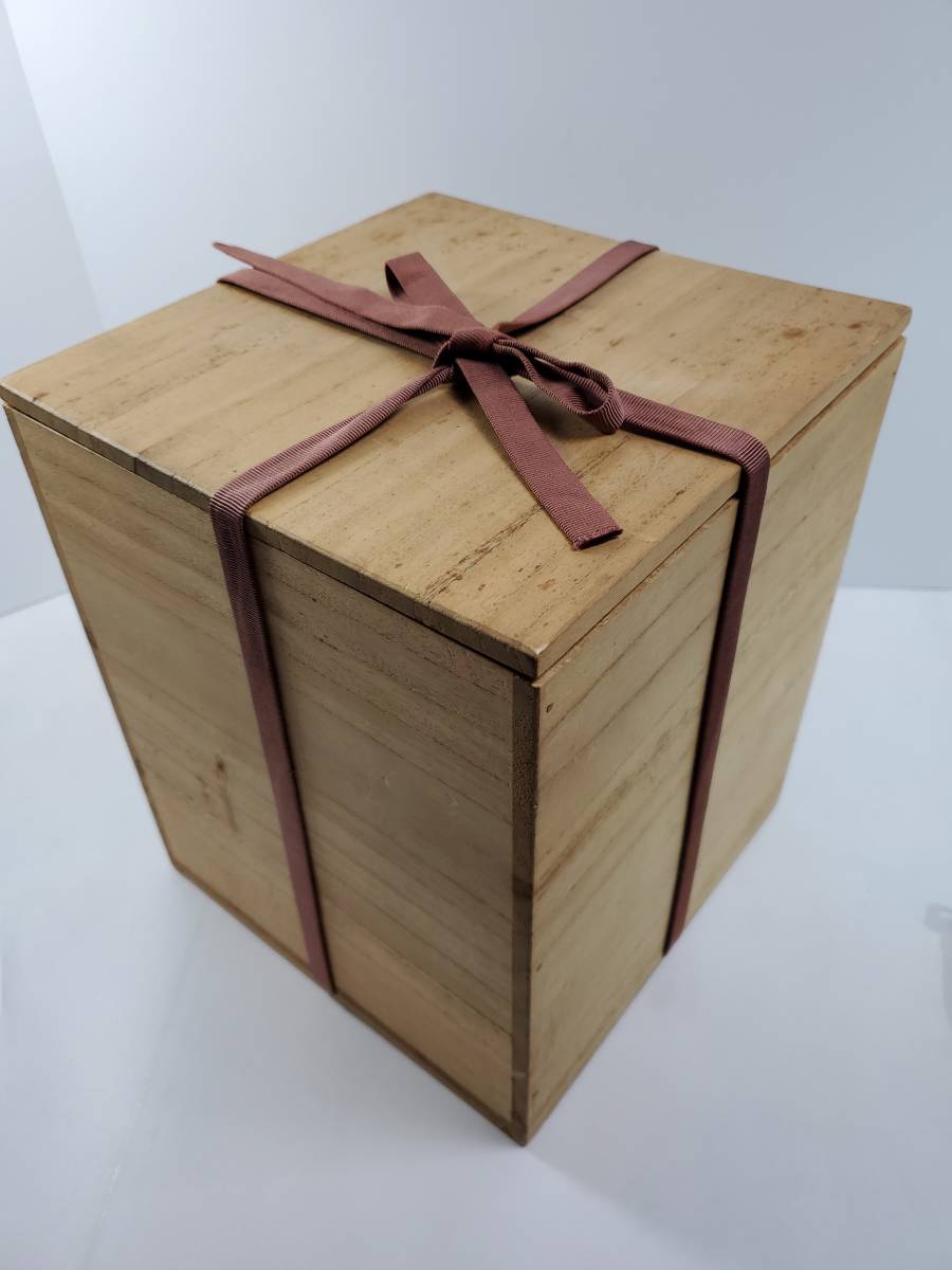 423 益子焼 民芸作家 佐久間藤太郎 作 柿釉刷毛目花瓶 共箱付き