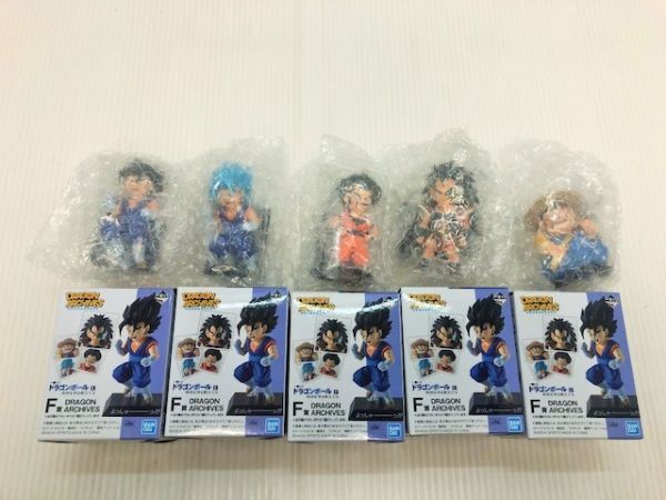SZ1374-0421-55【内袋未開封】一番くじ ドラゴンボールEX 地球を守る戦士たち F賞 DRAGON ARCHIVES 全5種セット ベジットブルー 他