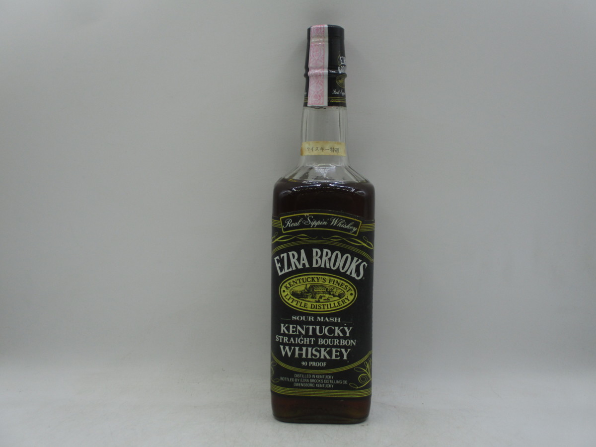 【同梱OK商品】EZRA BROOKS エズラ ブルックス バーボン ウイスキー 特級 750ml 45％ 未開封 古酒 X44319