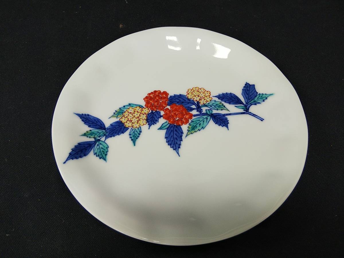 今泉今右衛門 銘々皿 錦花絵銘々皿 花絵 錦 十三代 人間
