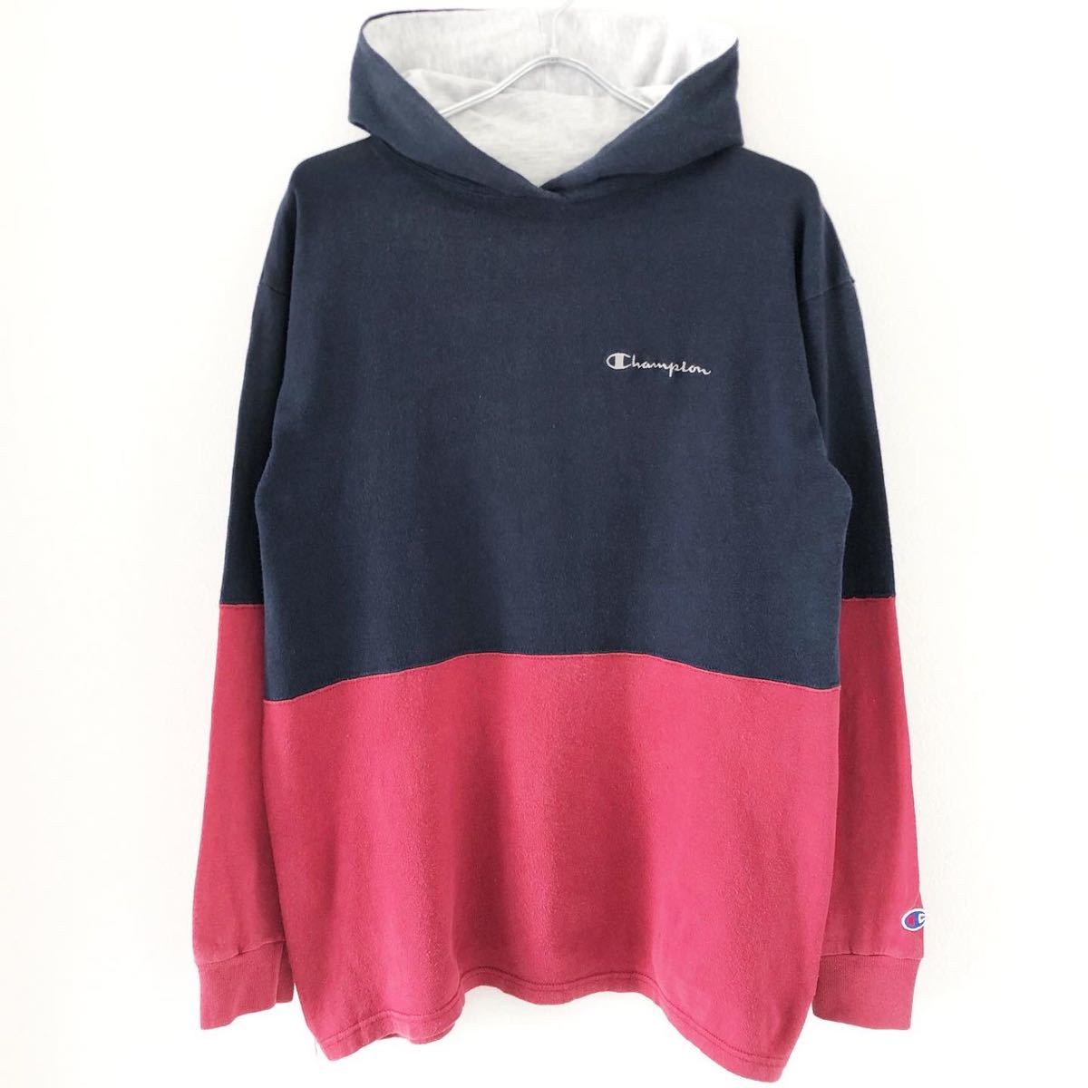 【限定SALE，定番】 激レア 90s USA製 CHAMPION バイカラー ツートン マルチ Tシャツ パーカー M チャンピオン スウェット リバースウィーブ ビンテージ(スウェットシャツ)｜売買されたオークション情報、yahooの商品 男性用