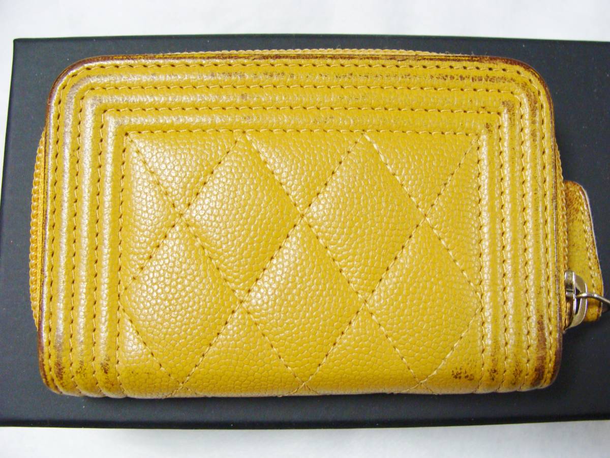 CHANEL シャネル ◇ ボーイ シャネル キャビア スキン レザー 皮 革 