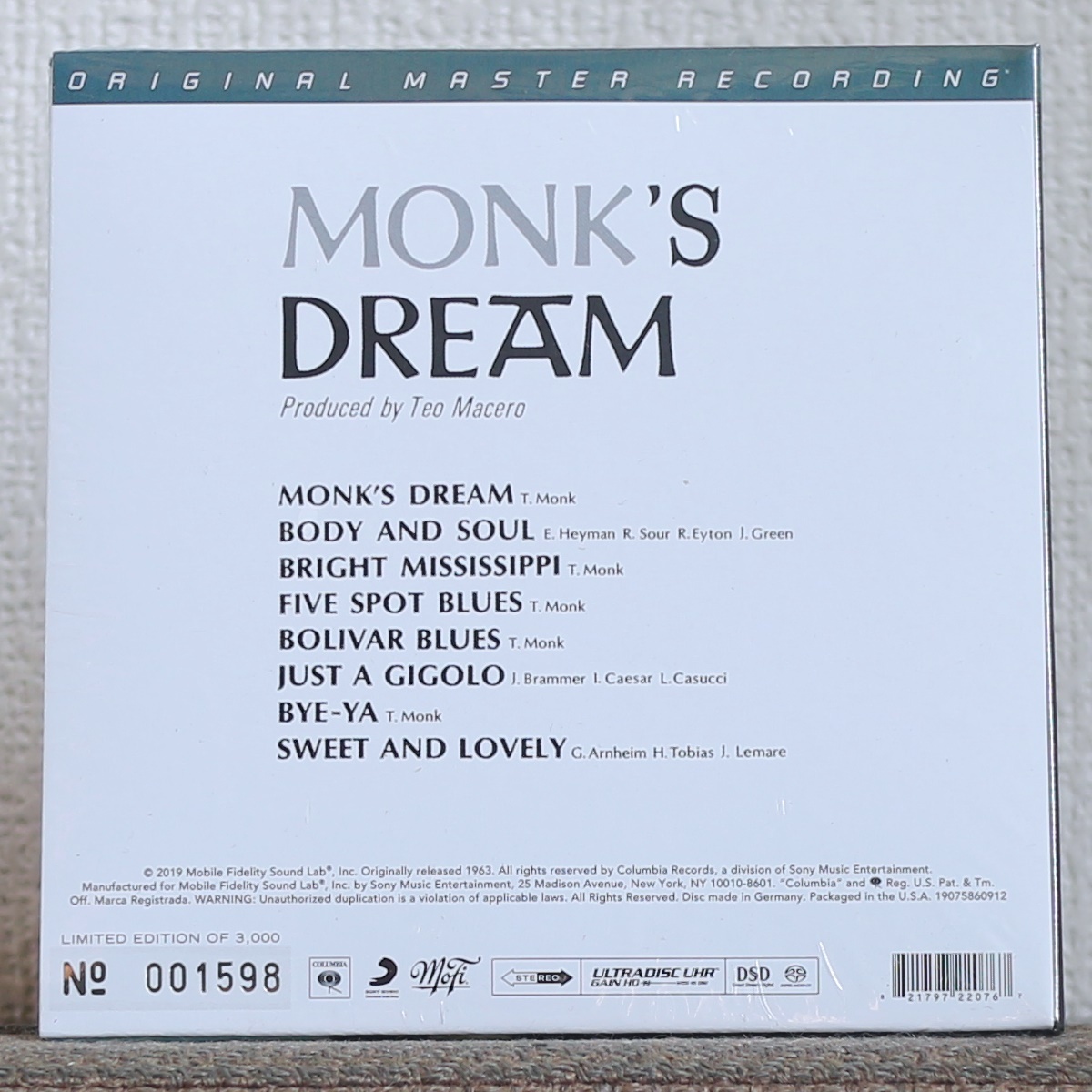 セロニアス・モンク ⁄ Monk's Monk 紙 限定盤 高音質廃盤Thelonious