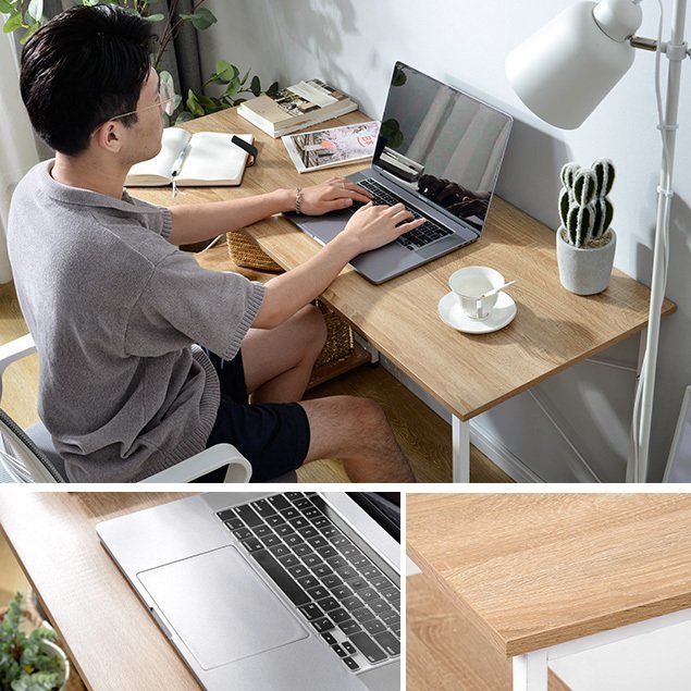 パソコンデスク L字 120cm 机 おしゃれ PCオフィス オフィスデスク ワークデスク 2段シェルフ付 木製 収納ラック付きデスク 学習机_9