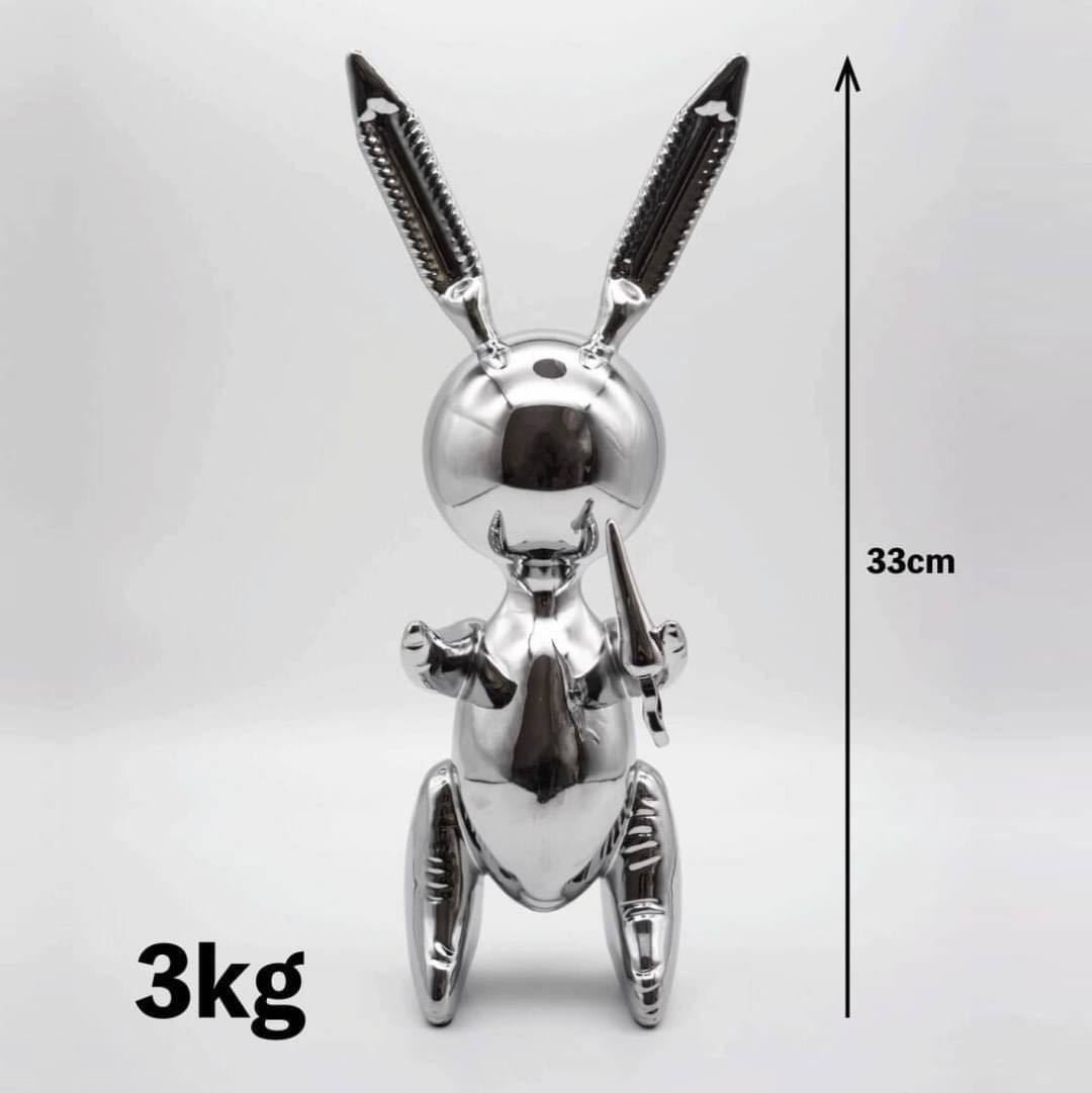 ジェフ・クーンズ JEFF KOONS バルーン・ラビット シルバー KOONS JEFF : ジェフクーンズ - ジェフ・クーンズ作「バルーン