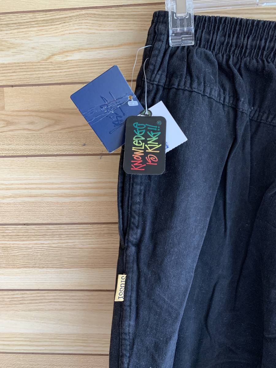 ★送料無料★新品未使用★STUSSY ステューシー オールド ビーチパンツ イージーパンツ★Brushed Beach Pant★USA製 黒 Ssize★ビンテージ STUSSY Tシャツ stussy パーカー フーディー メンズ