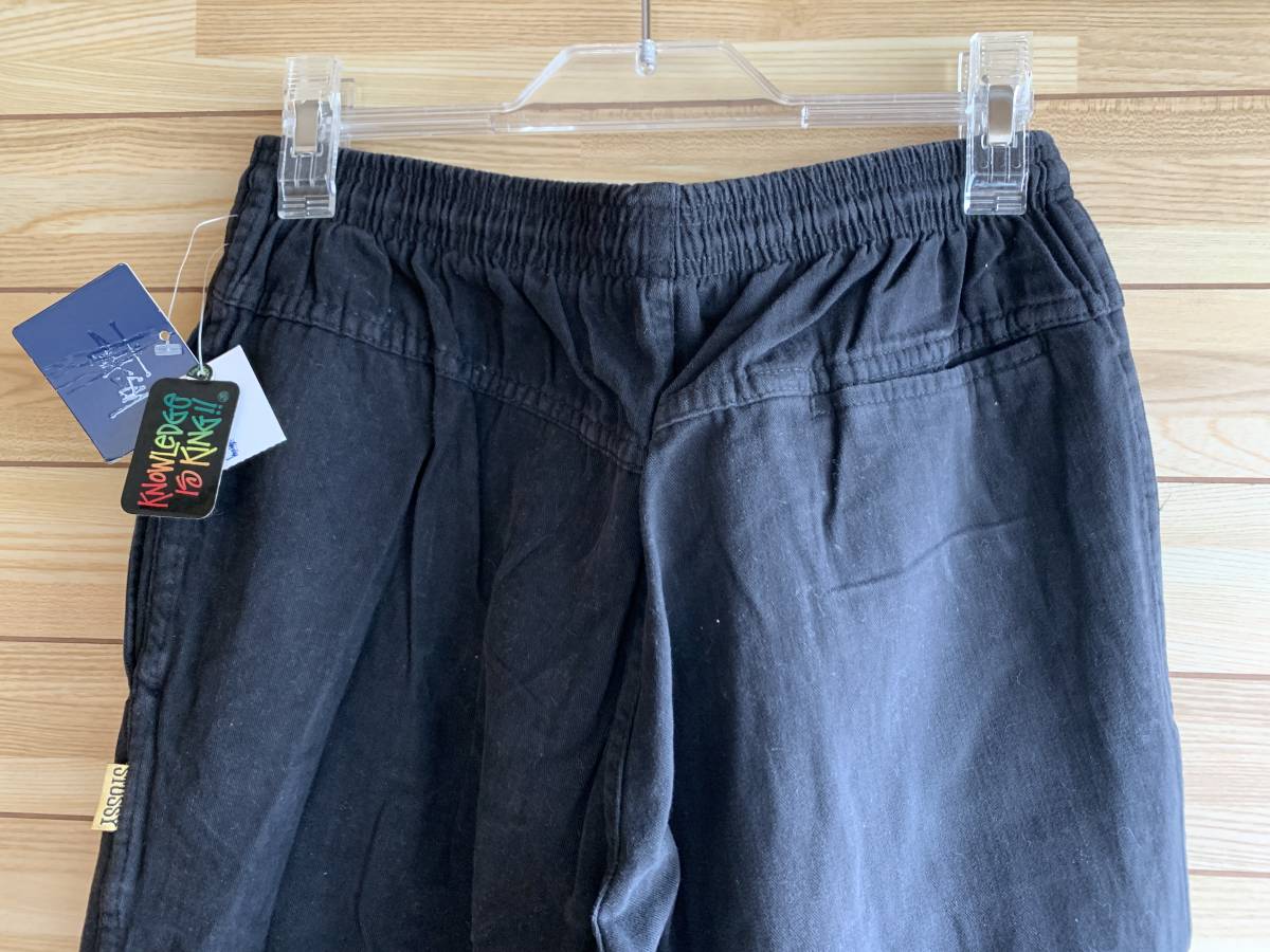 ★送料無料★新品未使用★STUSSY ステューシー オールド ビーチパンツ イージーパンツ★Brushed Beach Pant★USA製 黒 Ssize★ビンテージ STUSSY Tシャツ stussy パーカー フーディー メンズ