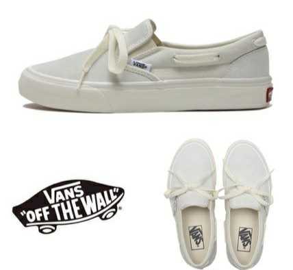 最値!定価8800円!新品!正規品!バンズVANS レイシー スエード スリッポン スニーカー ローカット シューズ 紐付き グレー/ホワイト 27.5cm